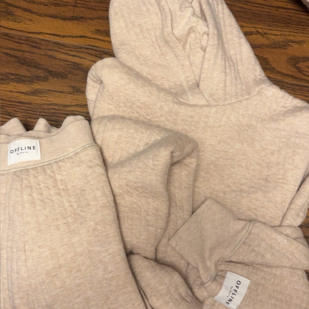 Offline Beige Hoodie and Joggers Set